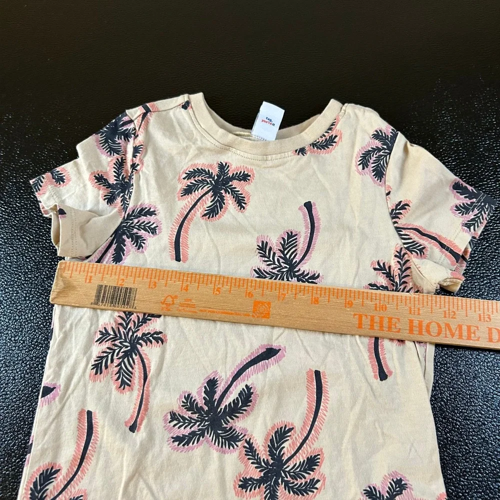 Old Navy Palm Tree T-Shirt Graphic Tee‎ Casual Top Beige Toddler size 3T